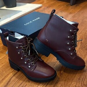 Cole Haan Dark Brown Leather Ankle Boots